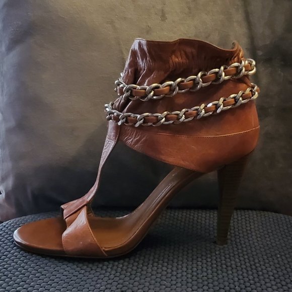 BCBGeneration Leather Chain Heels - Picture 1 of 5